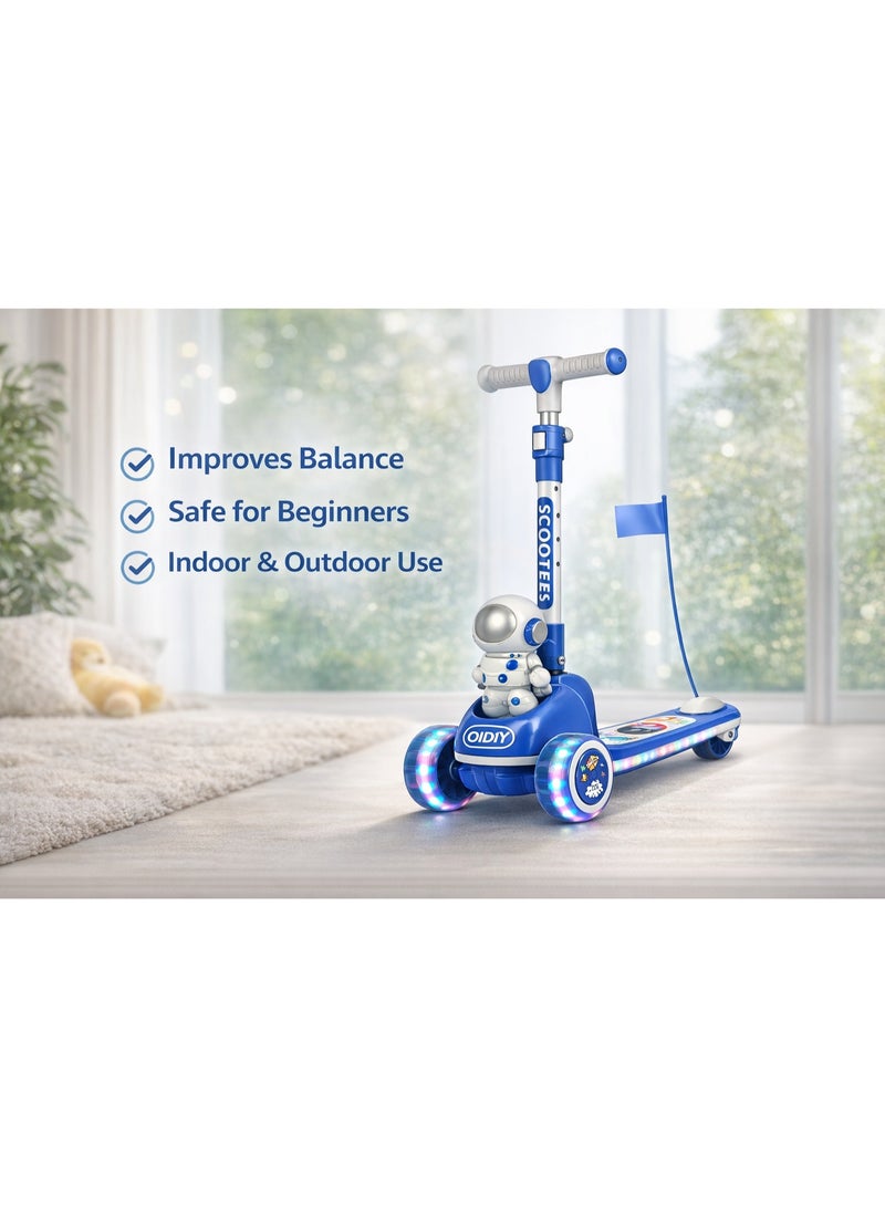 Kids Adjustable Scooter with LED Wheels, Height Adjustable 65–85 cm, 3-Wheel Stable Design, for Children Ages 2–8 Years - Image 5